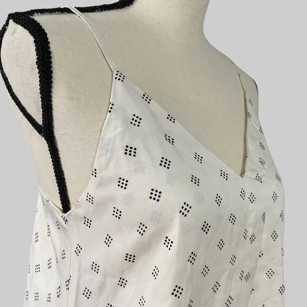 NEW Everlane The Long Weekend Dress in Butterlite Womens 0 Bone Black Dot - Picture 10 of 16